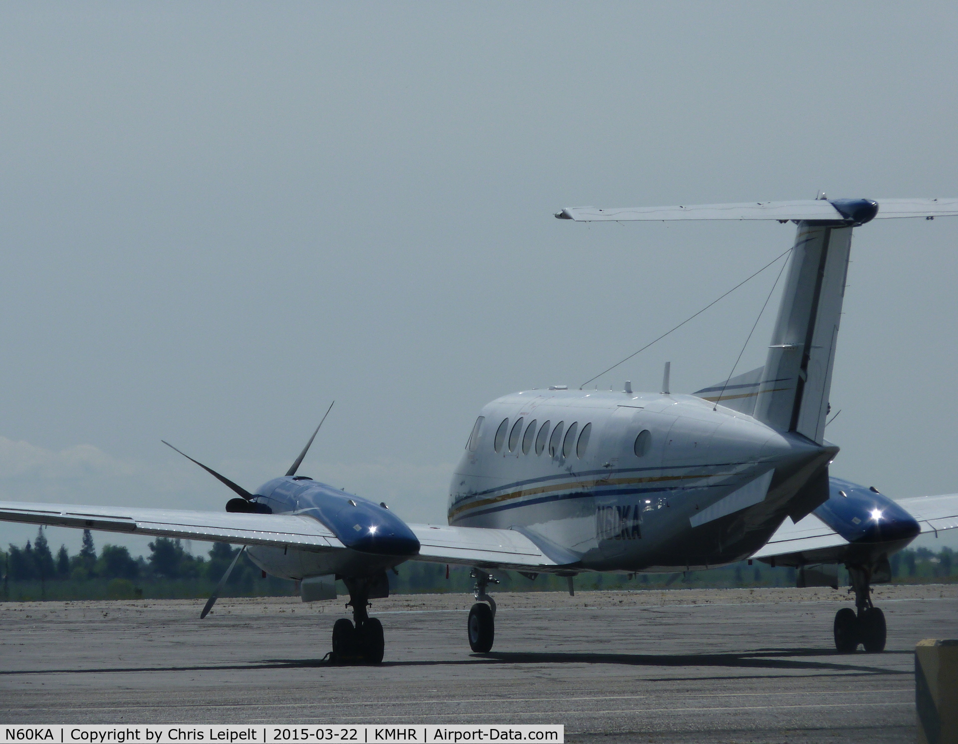 N60KA, 1973 Beech C90 King Air C/N LJ-586, A King Air 350 visiting Mather Airport, Sacramento, CA.