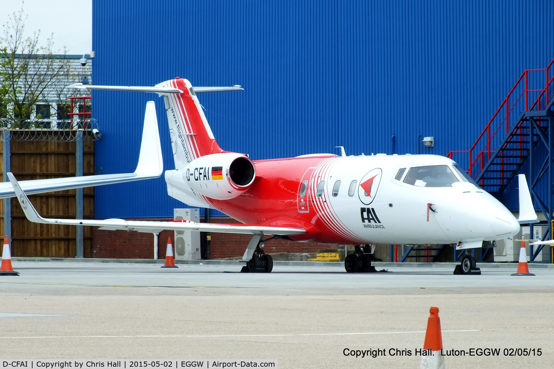 D-CFAI, Gates Learjet 55 C/N 55-061, FAI - Flight Ambulance International