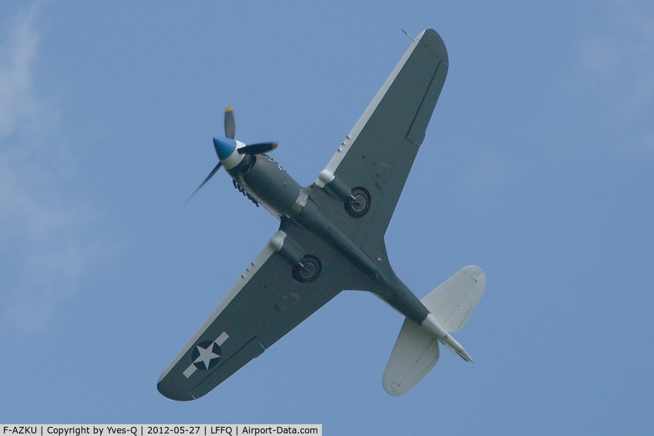 F-AZKU, 1942 Curtiss P-40N Warhawk C/N 29677, Curtiss P-40N Warhawk, La Ferté-Alais Airfield (LFFQ) Air Show 2012