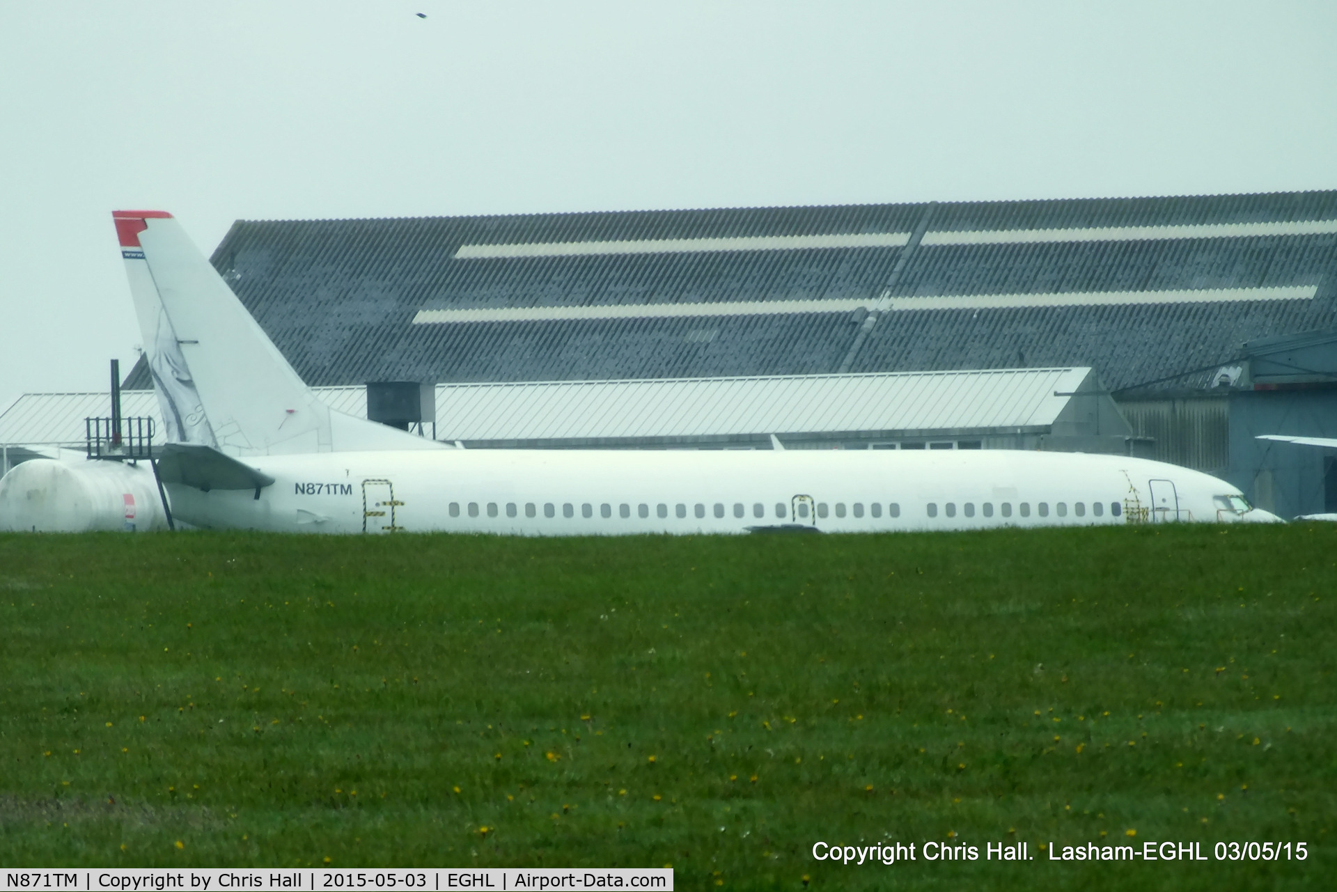 N871TM, 1997 Boeing 737-36N C/N 28671, ex Norwegian Air Shuttle LN-KKL in storage at Lasham