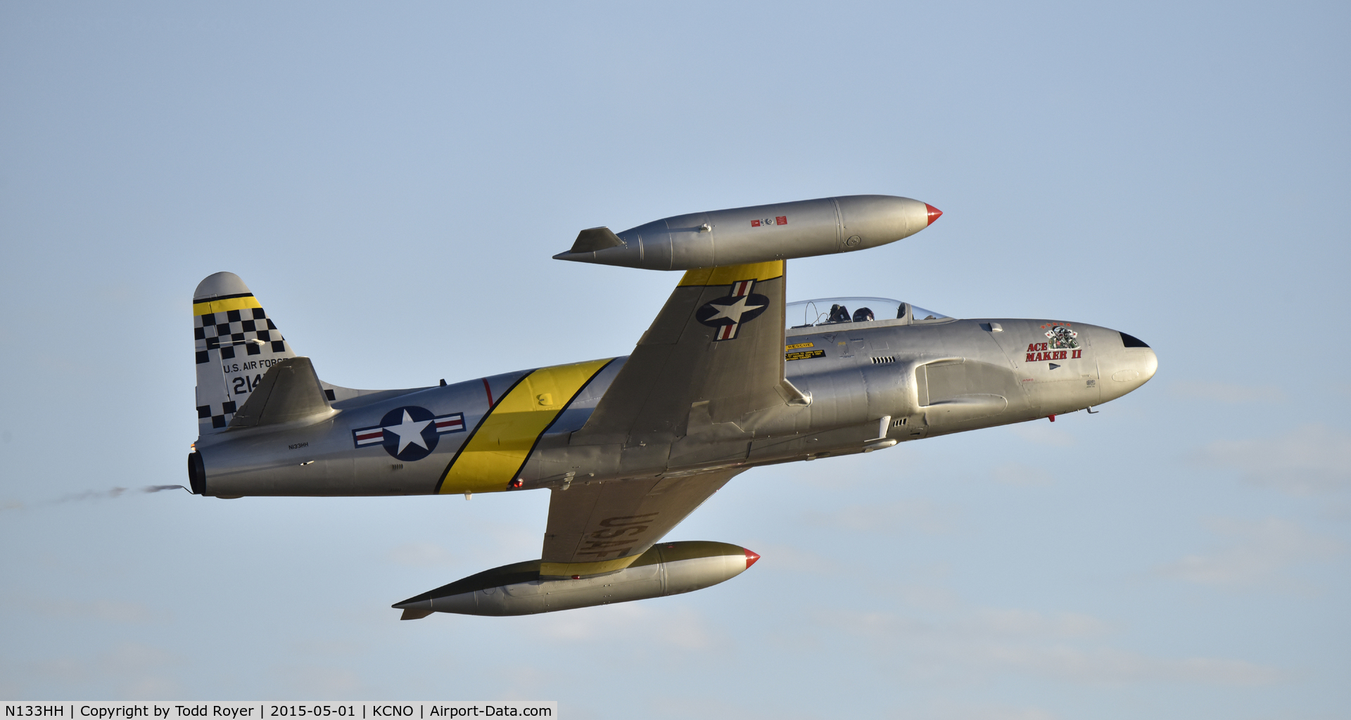 N133HH, Canadair CT-133 Silver Star 3 (CL-30) C/N 133452, Flying at the 2015 Planes of Fame Airshow