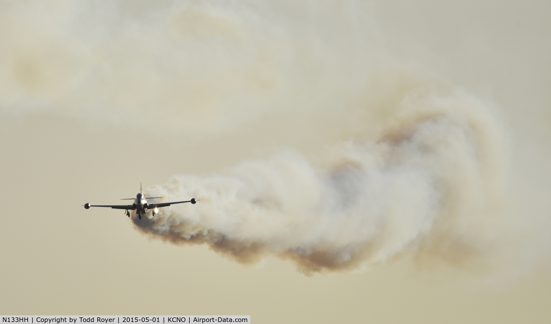 N133HH, Canadair CT-133 Silver Star 3 (CL-30) C/N 133452, Looks serious, but really just show smoke
