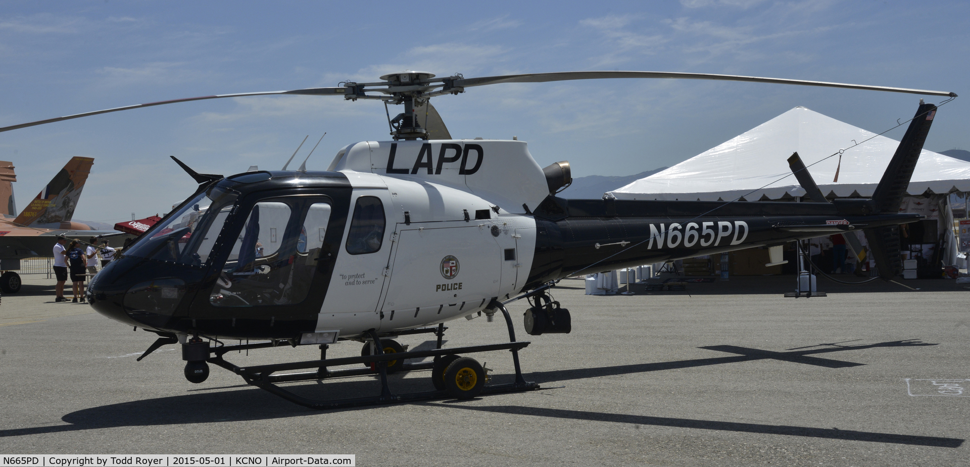 N665PD, 2008 Eurocopter AS-350B-2 Ecureuil Ecureuil C/N 4491, On display at the 2015 Planes of Fame Airshow