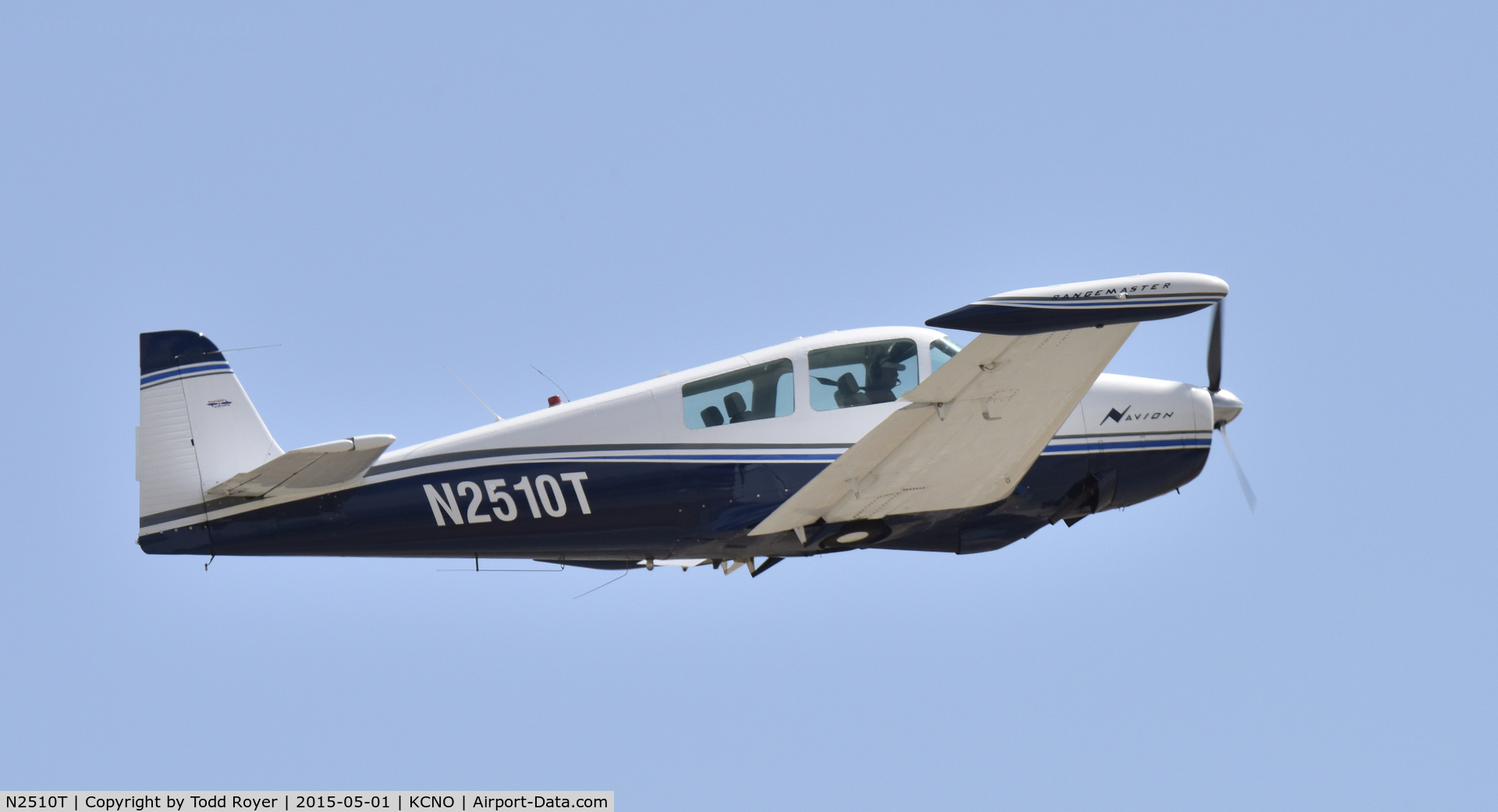 N2510T, 1968 Navion Rangemaster H C/N NAV-4-2510, Departing Chino