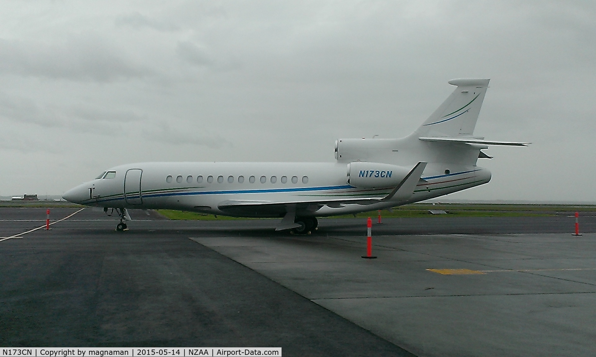 N173CN, 2012 Dassault Falcon 7X C/N 173, arrived at AKL early today.