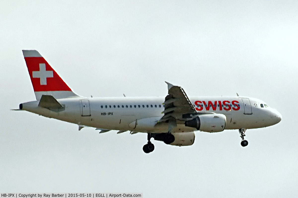 HB-IPX, 1996 Airbus A319-112 C/N 612, Airbus A319-112 [0612] (Swiss International Air Lines) Home~G 10/05/2015. On approach 27L.