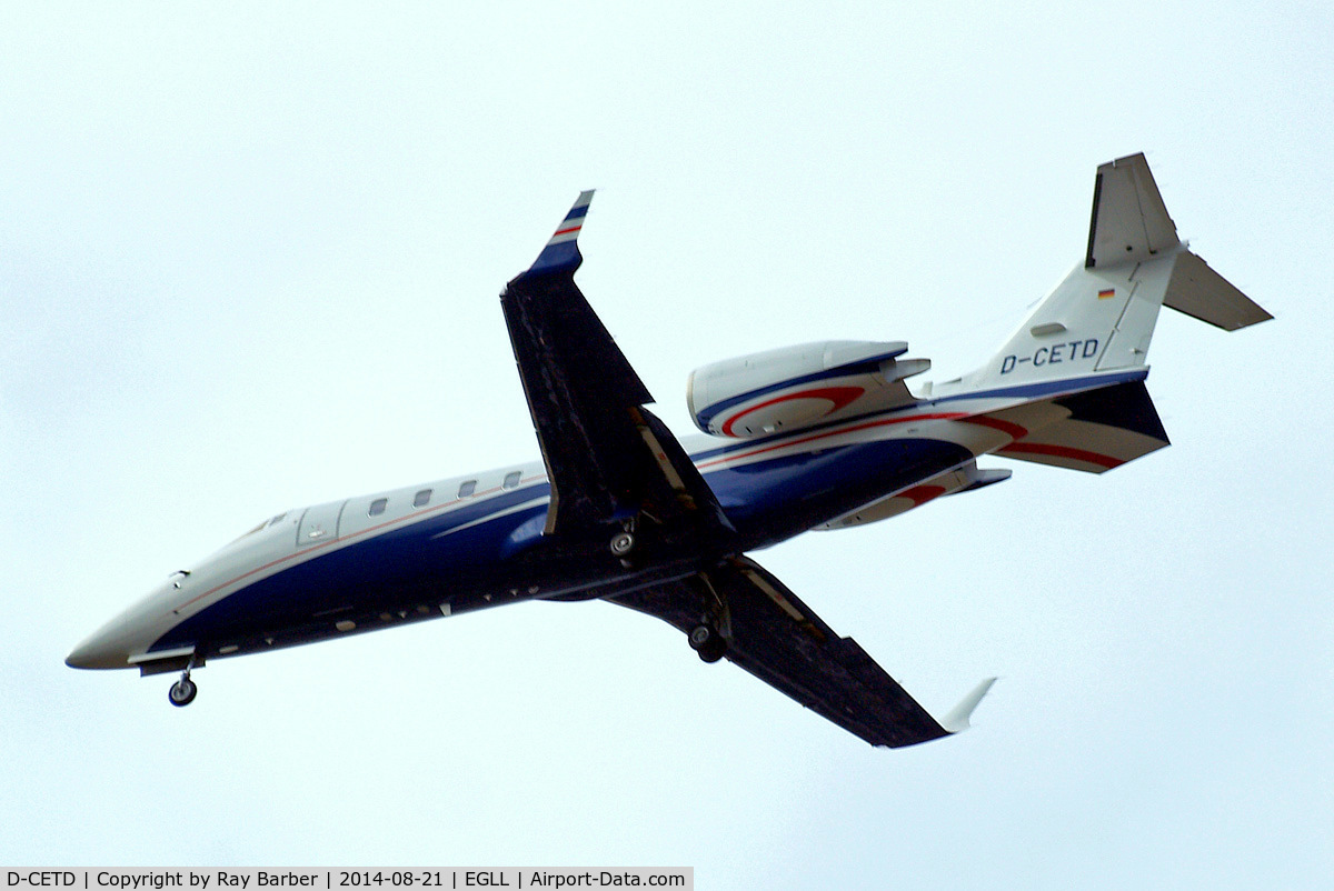 D-CETD, 2012 Learjet 60 C/N 60-421, Learjet 60 [60-421] (DC Aviation) Home~G 21/08/2014. On approach 27R.