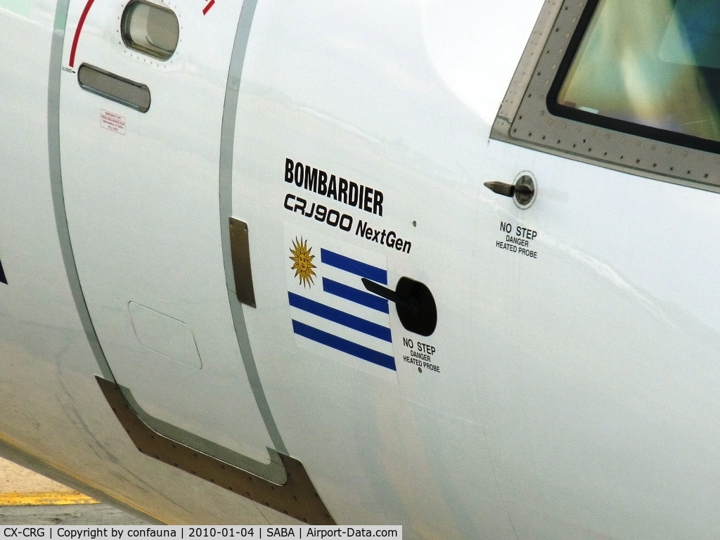 CX-CRG, 2008 Bombardier CRJ-900ER (CL-600-2D24) C/N 15209, PLUNA in Aeroparque Buenos Aires