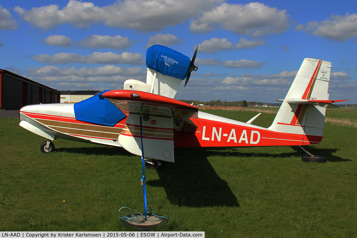 LN-AAD, 1977 Lake LA-4-200 Buccaneer C/N 837, Now based in Sweden again :-)