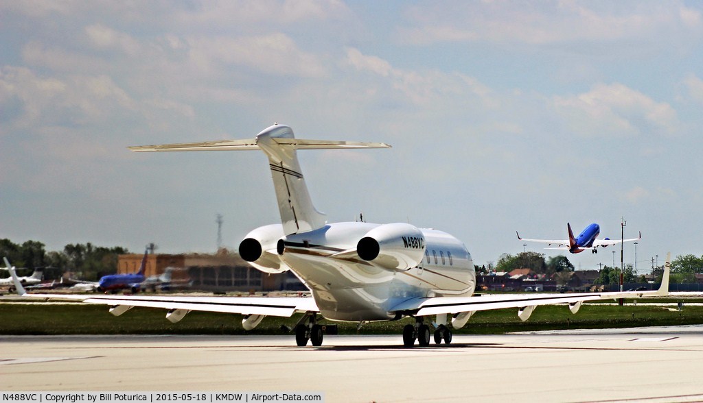 N488VC, 2001 Raytheon Hawker 800XP C/N 258546, Taking off on 22R @ Chicago Midway 
5/18/15