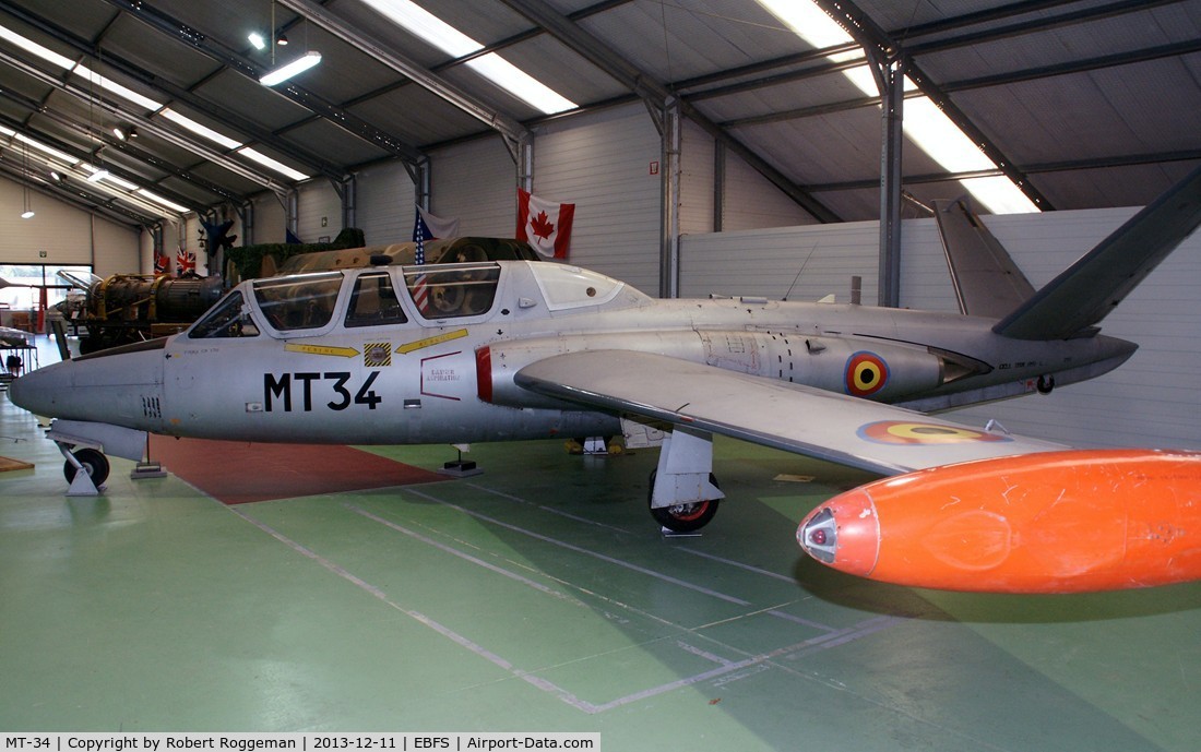 MT-34, Fouga CM-170R Magister C/N 291, Florennes AFB .Spitfire museum.