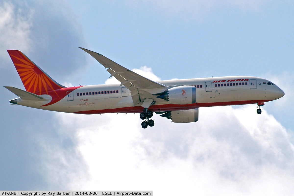 VT-ANB, 2011 Boeing 787-8 Dreamliner C/N 36274, Boeing 787-8 Dreamliner [36279] (Air India) Home~G 06/08/2014. On approach 27L.