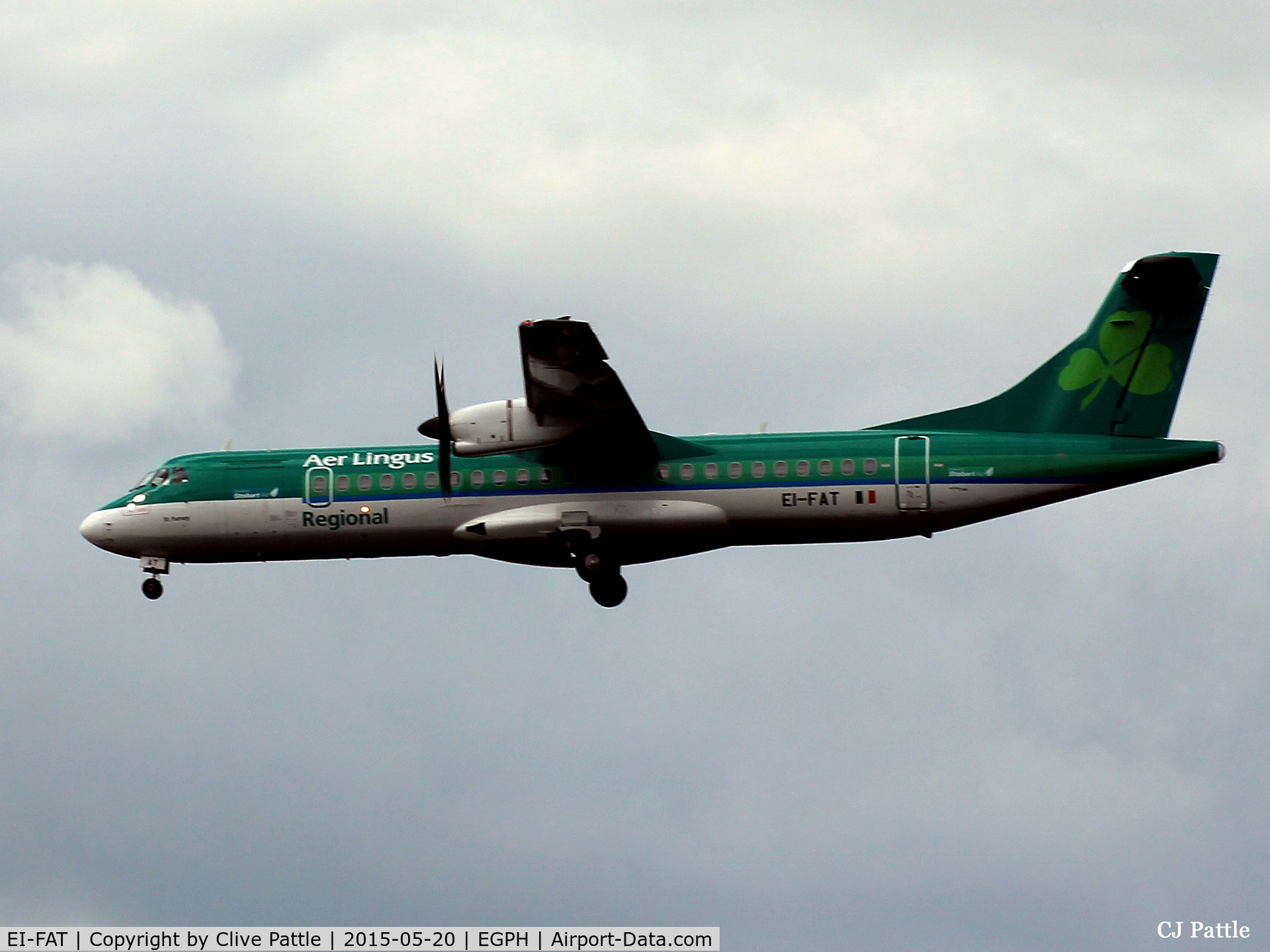 EI-FAT, 2013 ATR 72-600 (72-212A) C/N 1097, Edinburgh (EGPH) landing