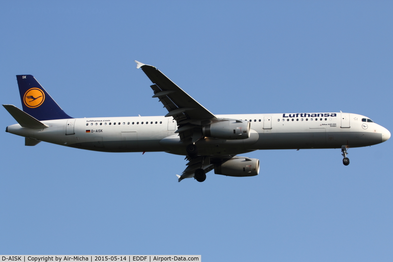 D-AISK, 2008 Airbus A321-231 C/N 3387, Lufthansa