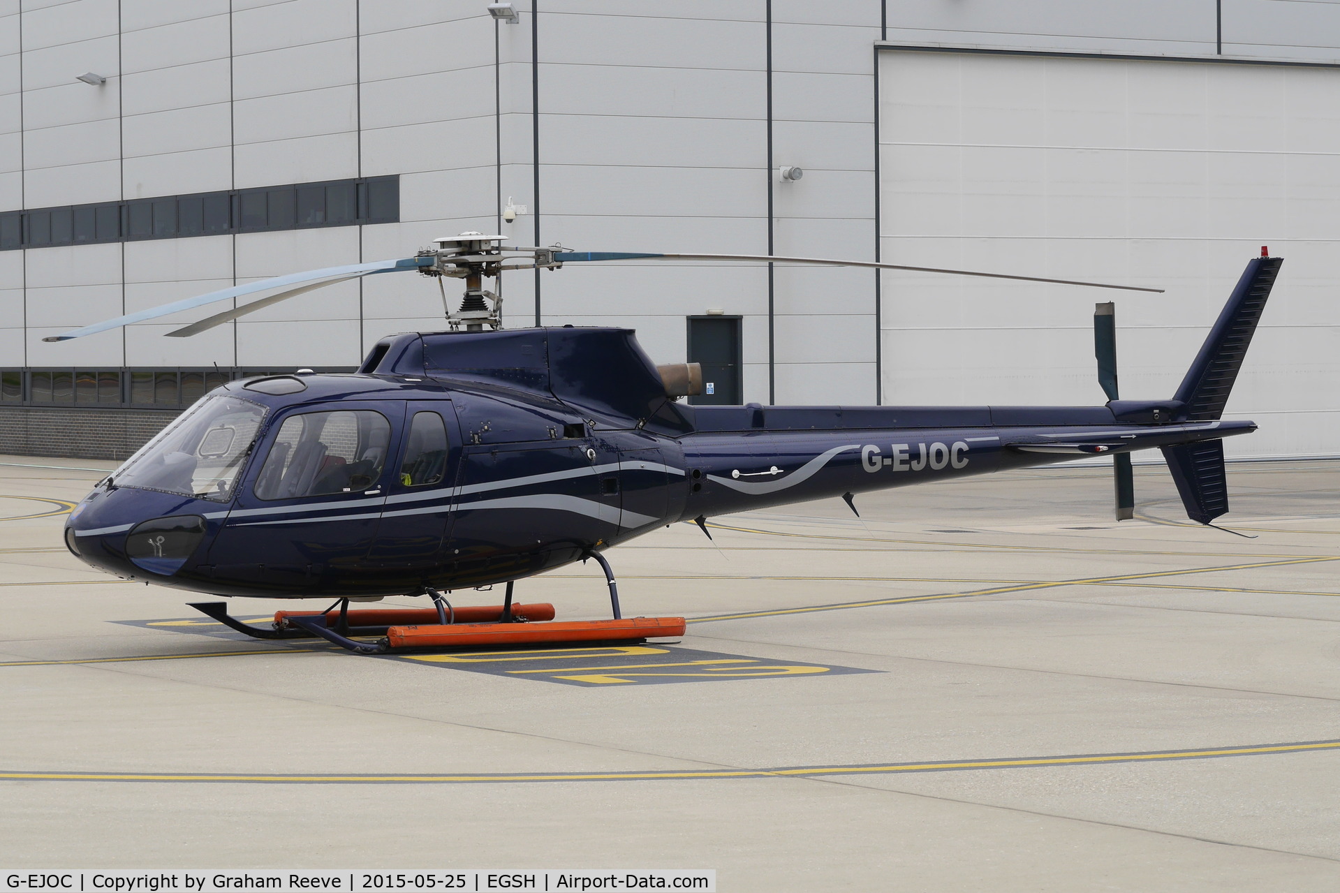 G-EJOC, 1981 Aerospatiale AS-350B Ecureuil C/N 1465, Parked at Norwich.