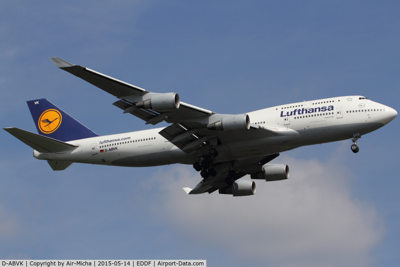 D-ABVK, 1991 Boeing 747-430 C/N 25046, Lufthansa