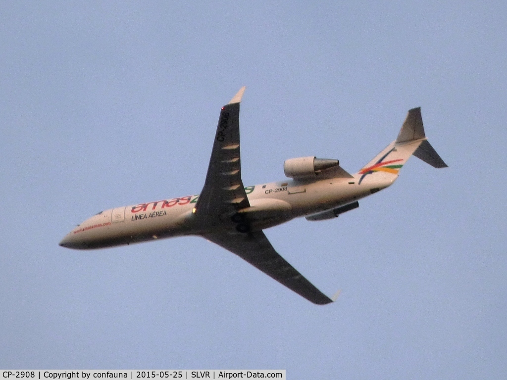 CP-2908, 1998 Canadair CRJ-200LR (CL-600-2B19) C/N 7247, Arriving to Viru Viru with the last lights of the day