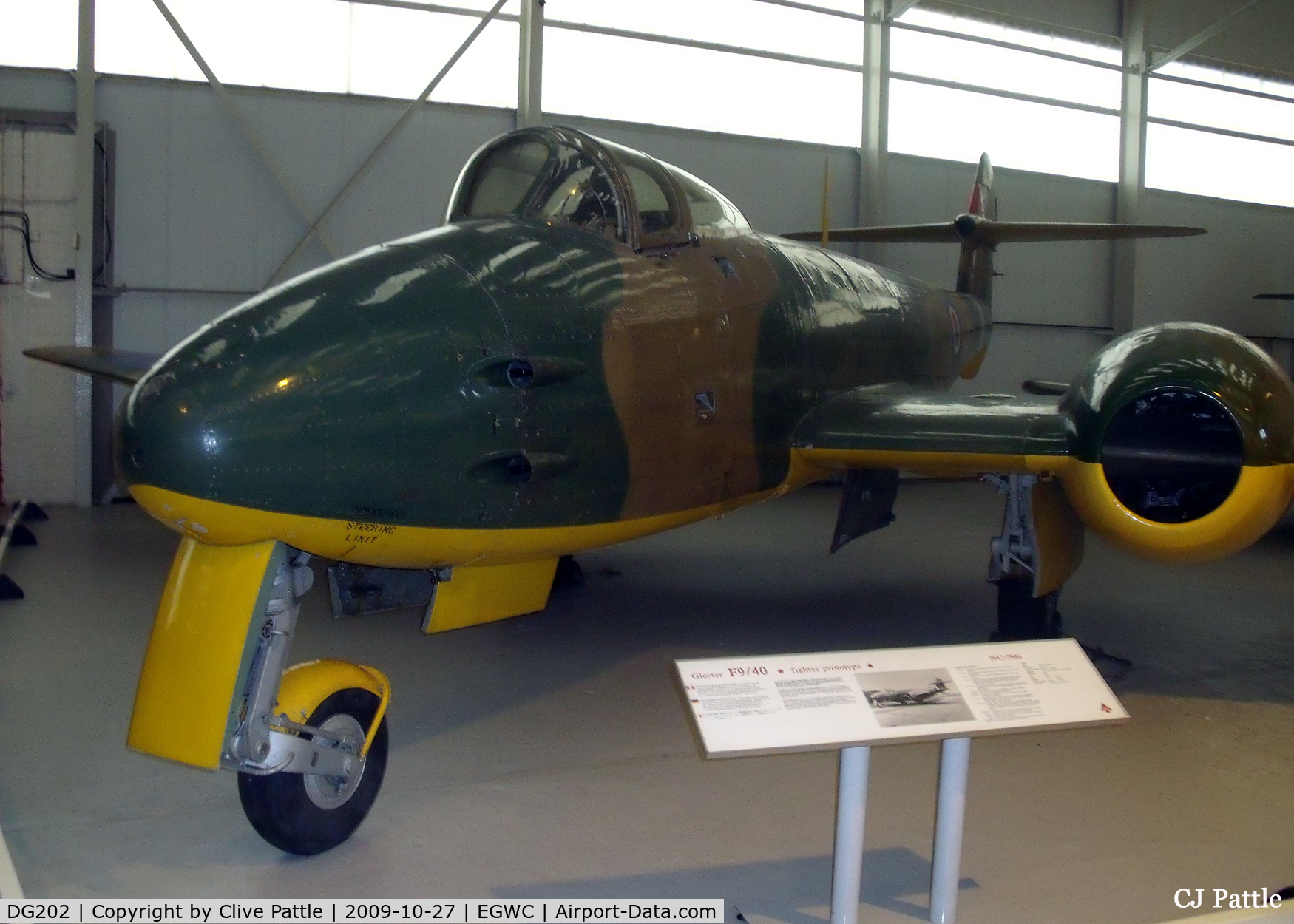 DG202, Gloster Meteor F.9/40 C/N Not found DG202, On display at the RAFM Cosford