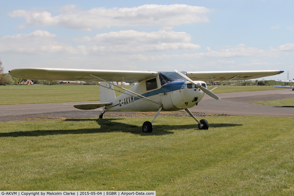 G-AKVM, 1947 Cessna 120 C/N 13431, Cessna 120 at The Real Aeroplane Club's Auster Fly-In, Breighton Airfield, May 4th 2015.