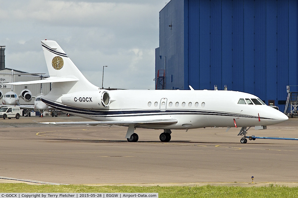 C-GOCX, 2004 Dassault Falcon 2000 C/N 219, 2004 Dassault FALCON 2000, c/n: 219 at Luton  - ex N1999
