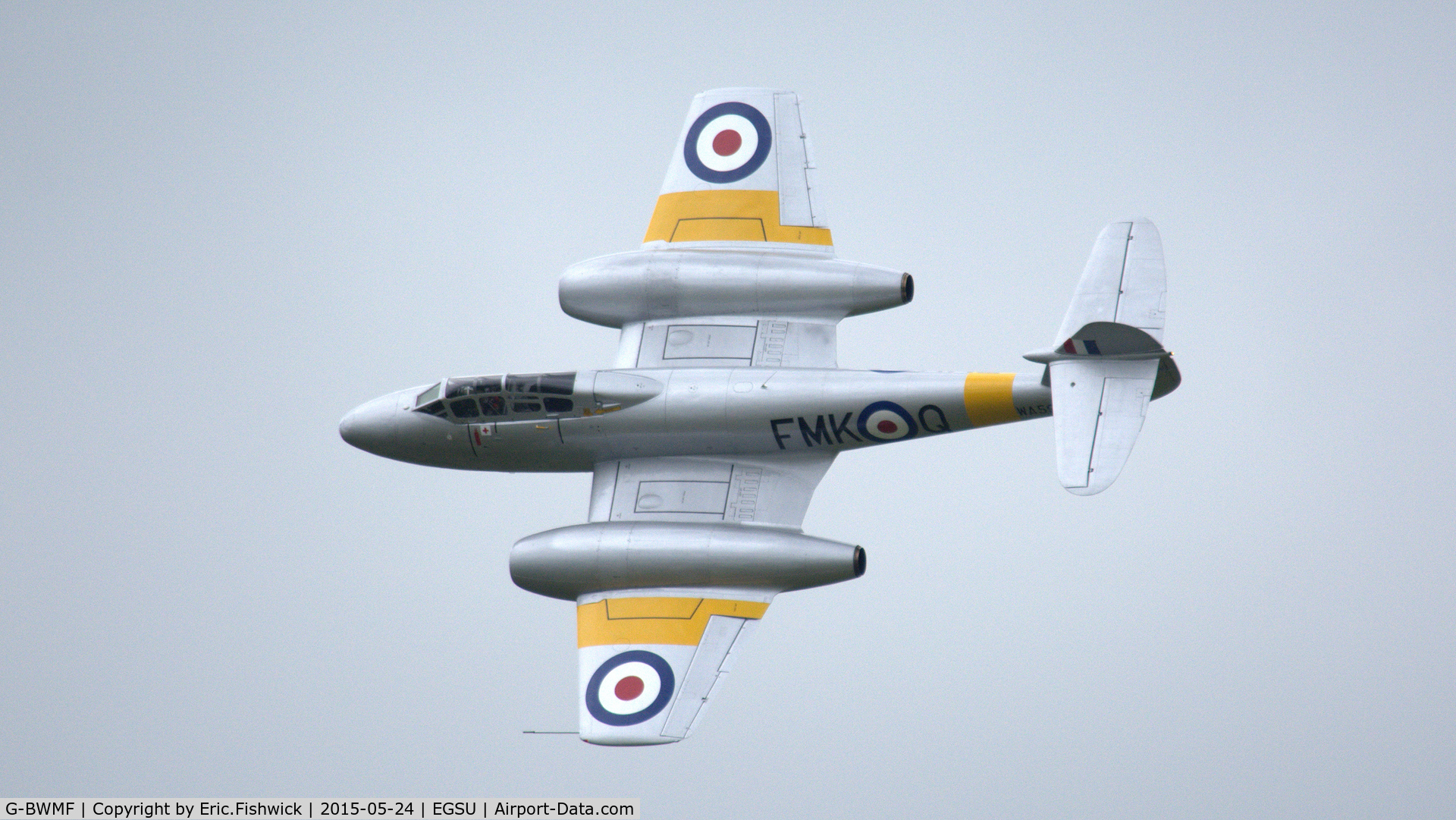 G-BWMF, 1949 Gloster Meteor T.7 C/N G5/356460, 41. G-BWMF - superb display at The IWM VE Day Anniversary Air Show, May 2015.
