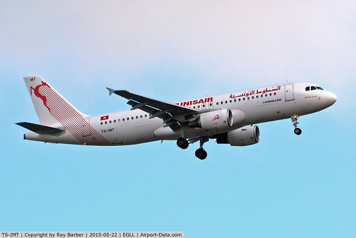 TS-IMT, 2012 Airbus A320-214 C/N 5204, TS-IMT   Airbus A320-214 [5204] (Tunisair) Home~G 22/05/2015. On approach 27L.