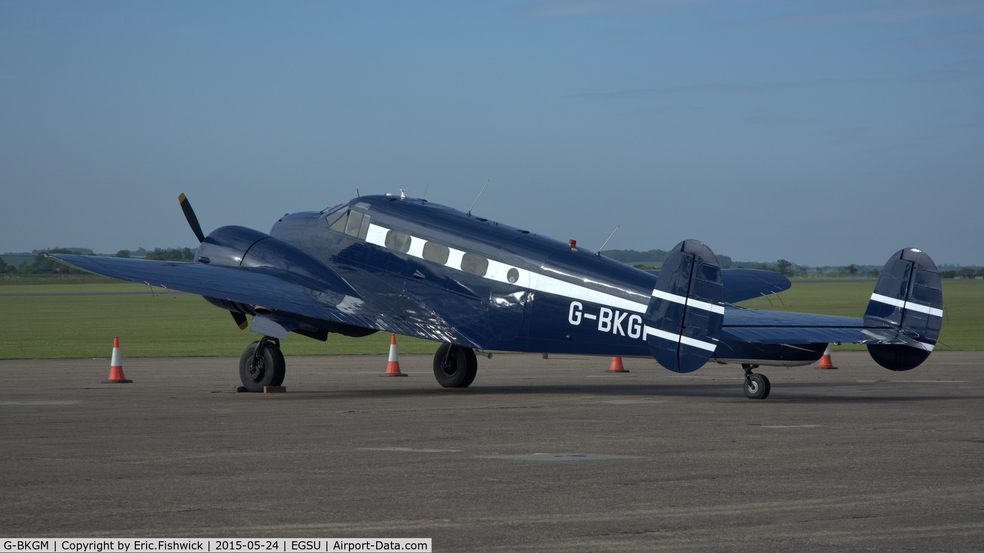 G-BKGM, 1952 Beech Mk.3NM Expeditor C/N A-853/CA-203, 4.G-BKGM - immaculate and ready to join the party at The IWM VE Day Anniversary Air Show, May 2015