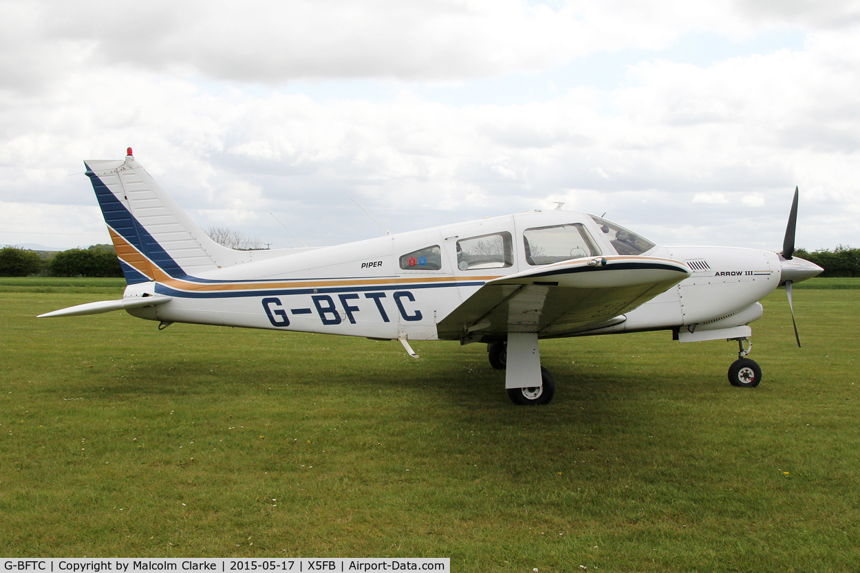 G-BFTC, 1978 Piper PA-28R-201T Cherokee Arrow III C/N 28R-7803197, Piper PA-28R-201T Turbo Arrow III at the opening of Fishburn Airfield's new clubhouse, May 17th 2015.