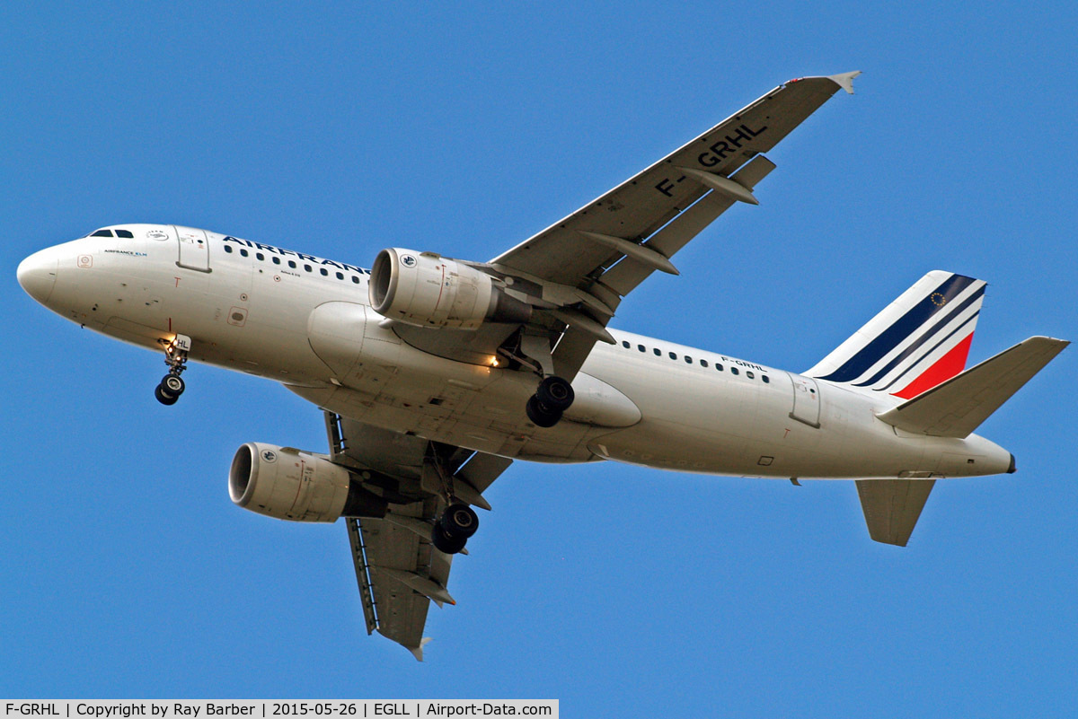 F-GRHL, 2000 Airbus A319-111 C/N 1201, Airbus A319-111 [1201] (Air France) Home~G 26/05/2015. On approach 27R.