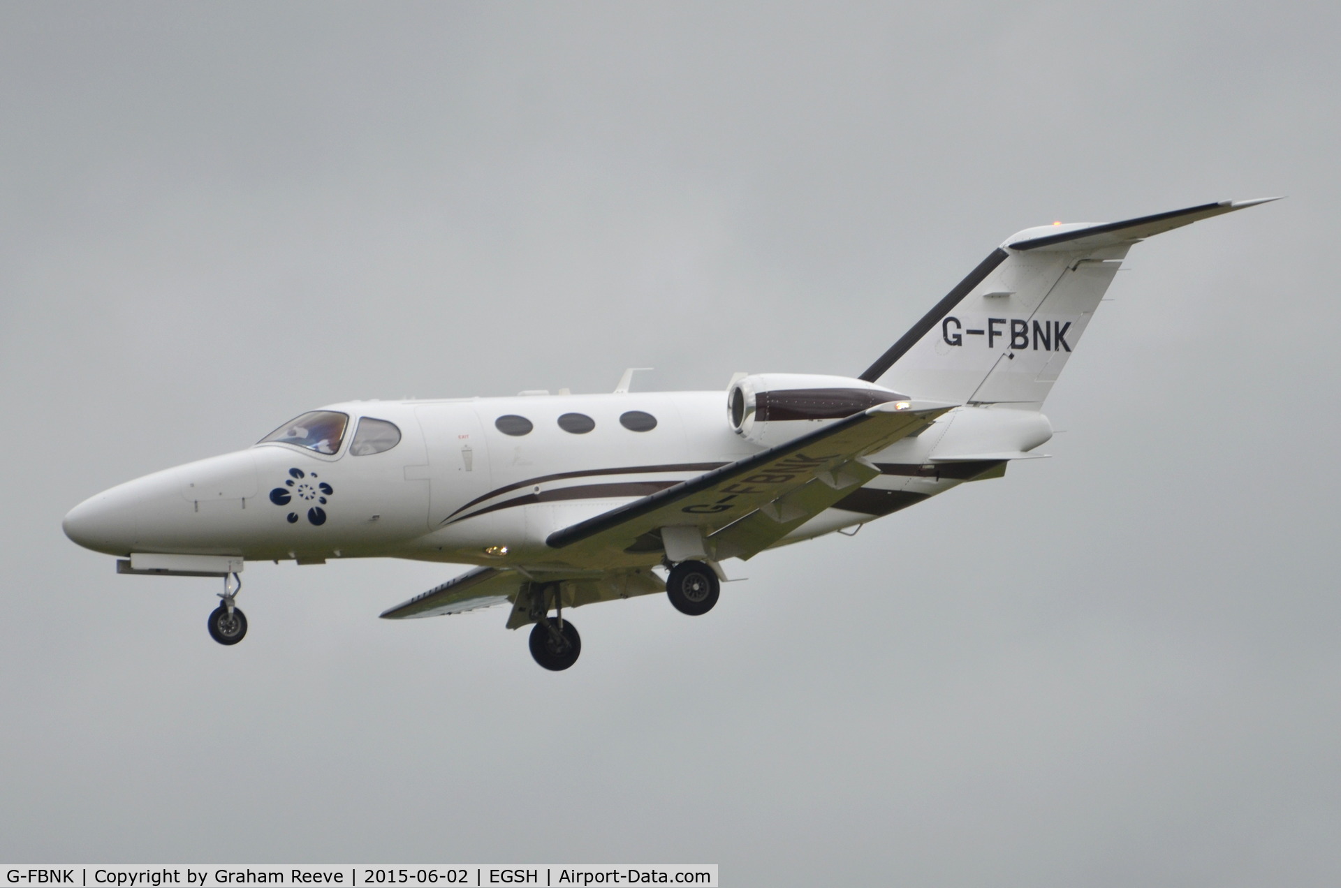 G-FBNK, 2008 Cessna 510 Citation Mustang Citation Mustang C/N 510-0067, Landing at Norwich.