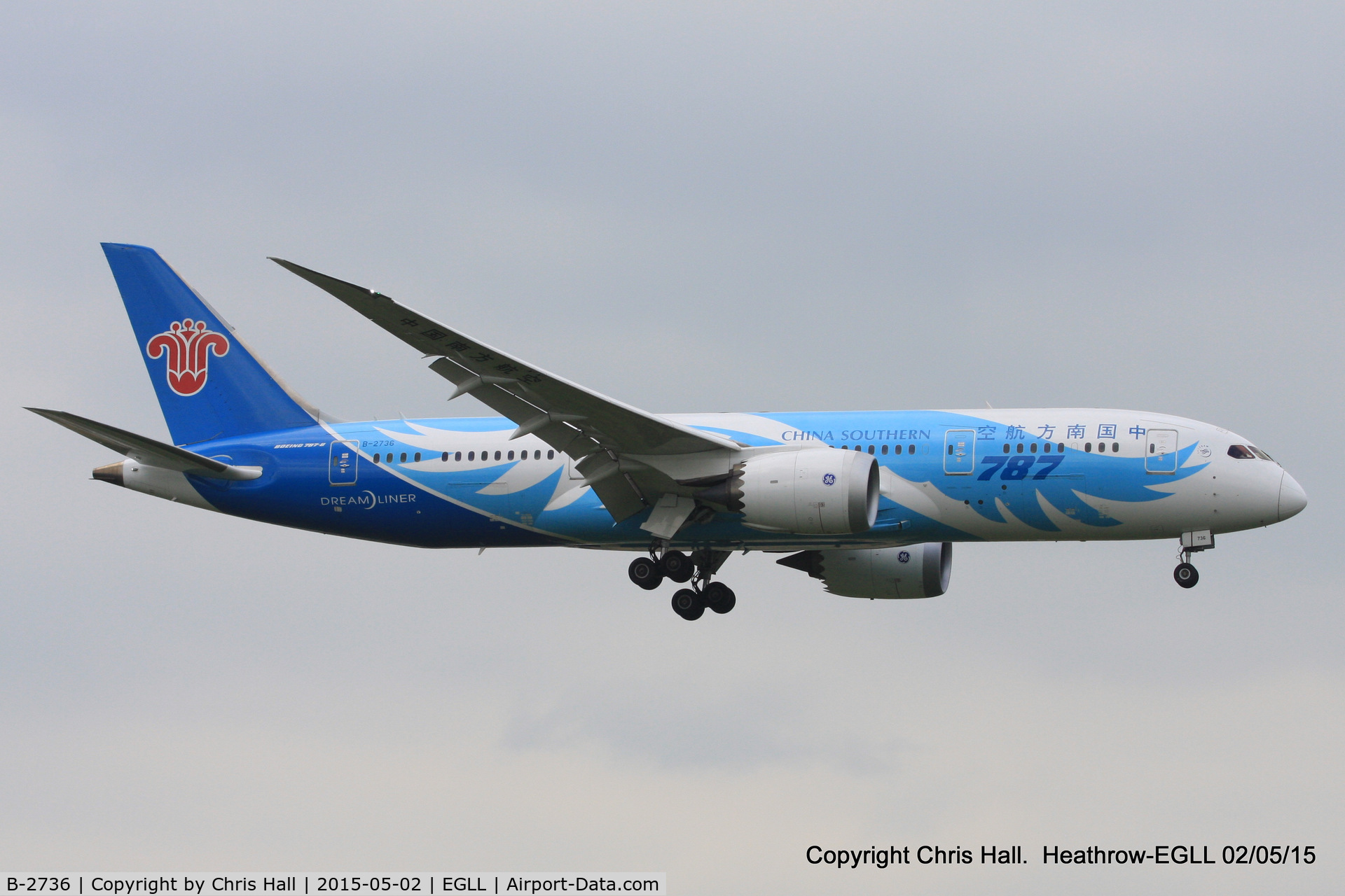 B-2736, 2013 Boeing 787-8 Dreamliner C/N 34929, China Southern Airlines