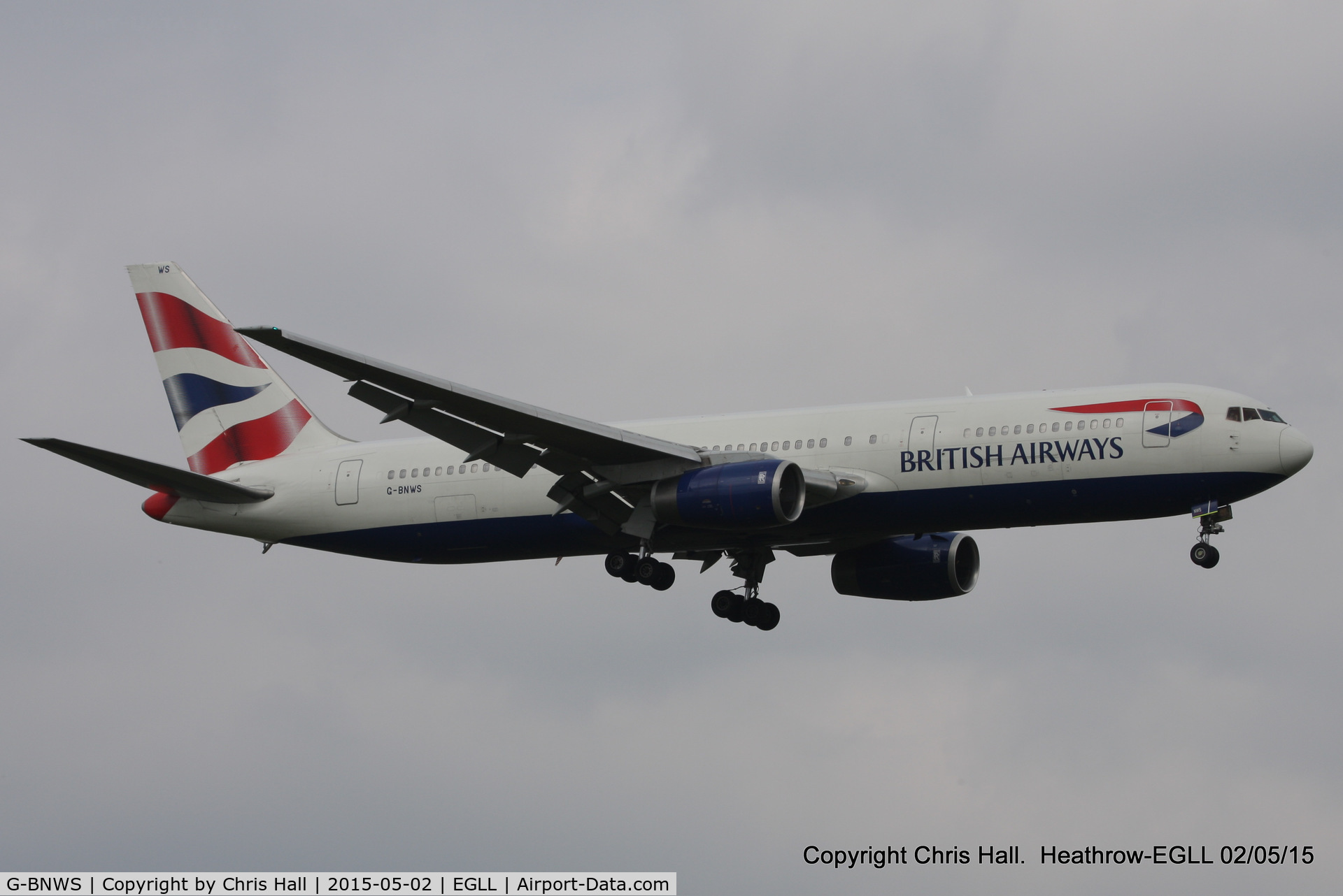 G-BNWS, 1992 Boeing 767-336 C/N 25826, British Airways