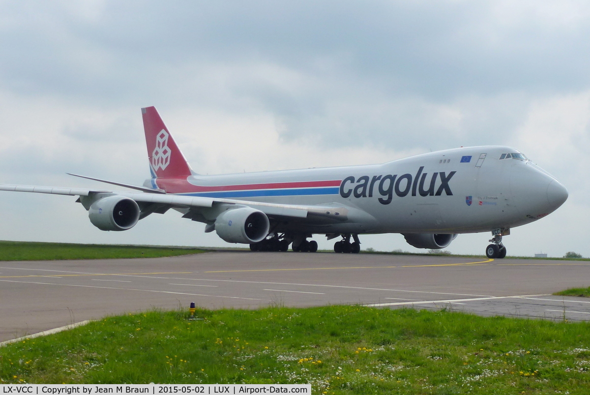 LX-VCC, 2010 Boeing 747-8R7F C/N 35807, CARGOLUX operates 20 B747 cargo airplanes; 10 B747-400s & 10 B747-800s