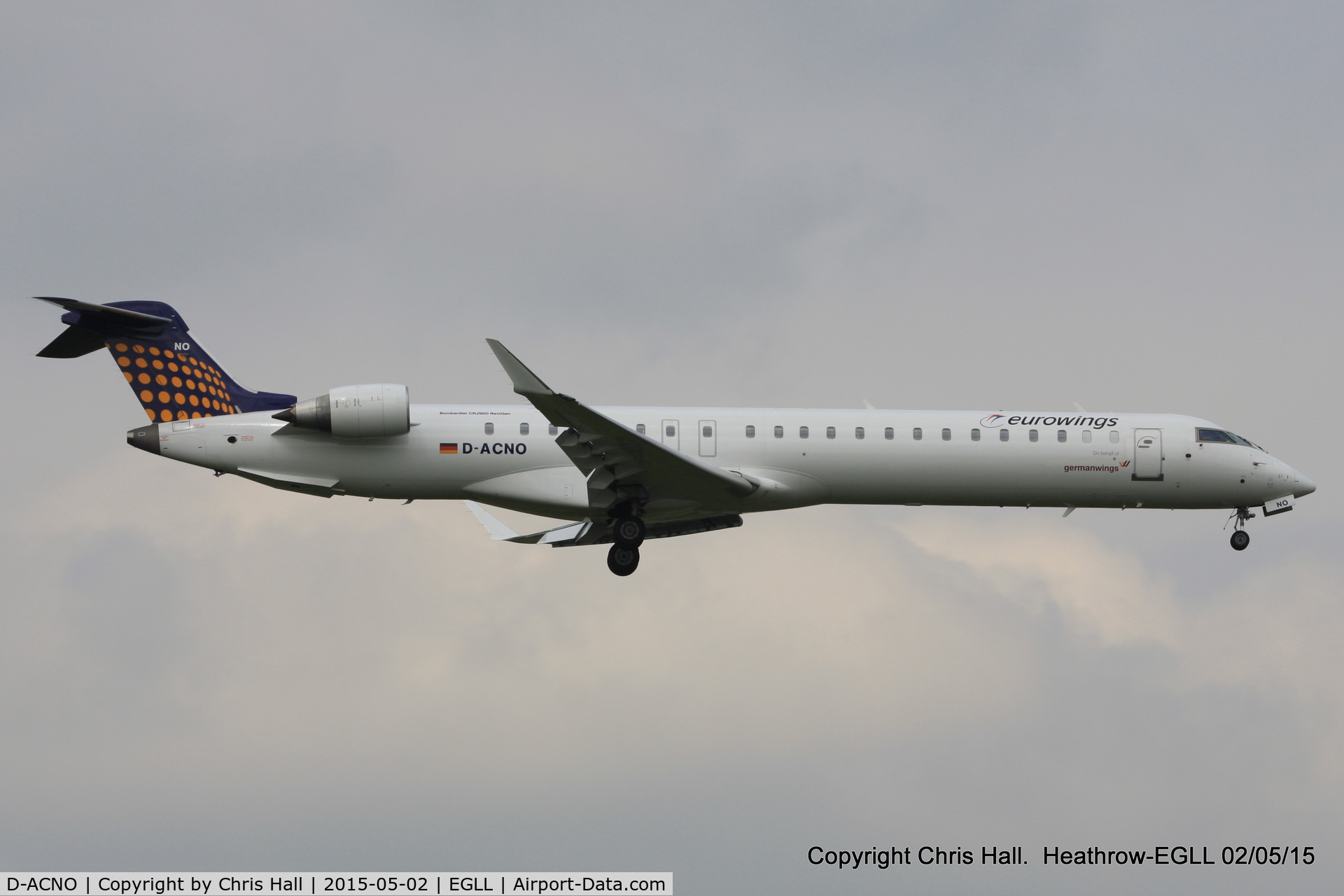 D-ACNO, 2010 Bombardier CRJ-900 NG (CL-600-2D24) C/N 15255, Eurowings