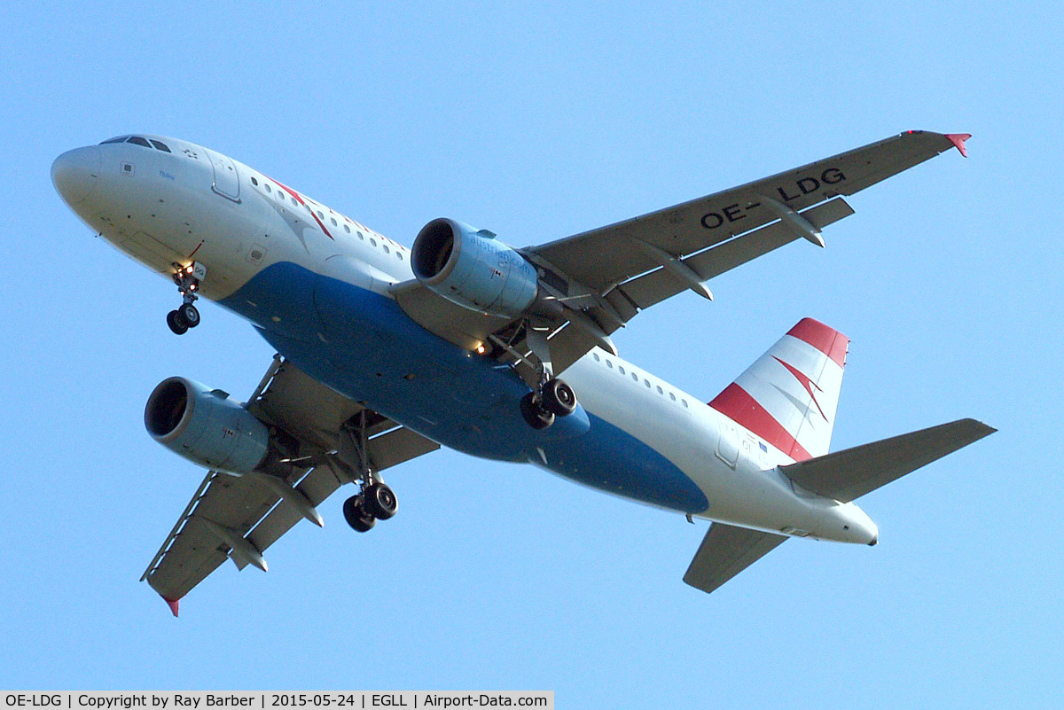 OE-LDG, 2006 Airbus A319-112 C/N 2652, Airbus A319-112 [2652] (Austrian Airlines) Home~G 24/05/2015. On approach 27R.
