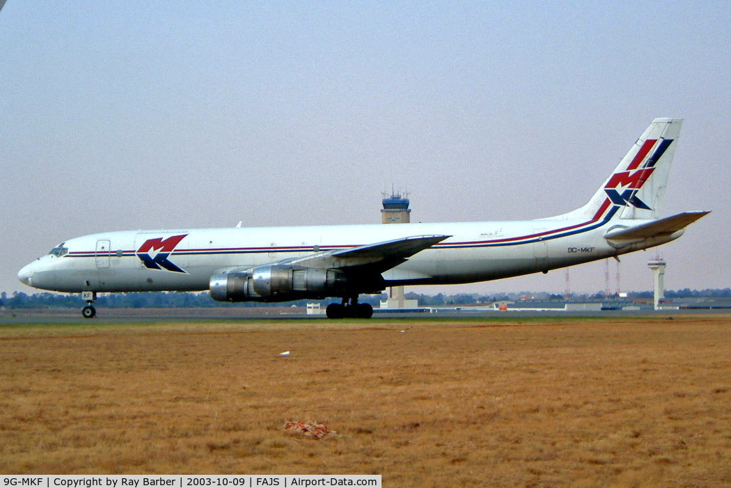 9G-MKF, 1965 Douglas DC-8-55CF C/N 45820, Douglas DC-8-55F [45820] (MK Air Cargo) Johannesburg Int~ZS 09/10/2003