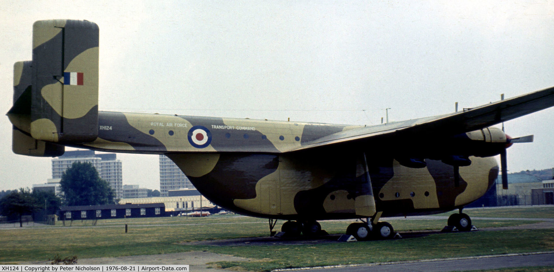 XH124, 1957 Blackburn Beverley C.1 C/N 1030, Another view of this Beverley C.1 as displayed at the Royal Air Force Museum at Hendon in the Summer of 1976.