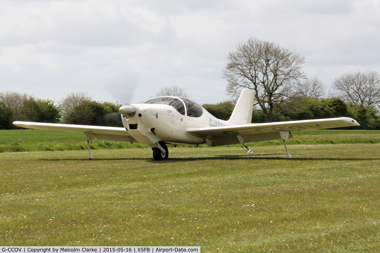 G-CCOV, 2004 Europa XS Monowheel C/N PFA 247-13998, Europa XS  at the opening of Fishburn Airfield's new clubhouse, May 16th 2015.