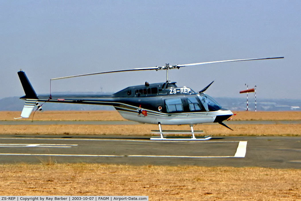 ZS-REP, 1990 Bell 206B-3 JetRanger III C/N 4095, Bell 206B3 Jet Ranger III [4095] Johannesburg-Rand~ZS 07/10/2003