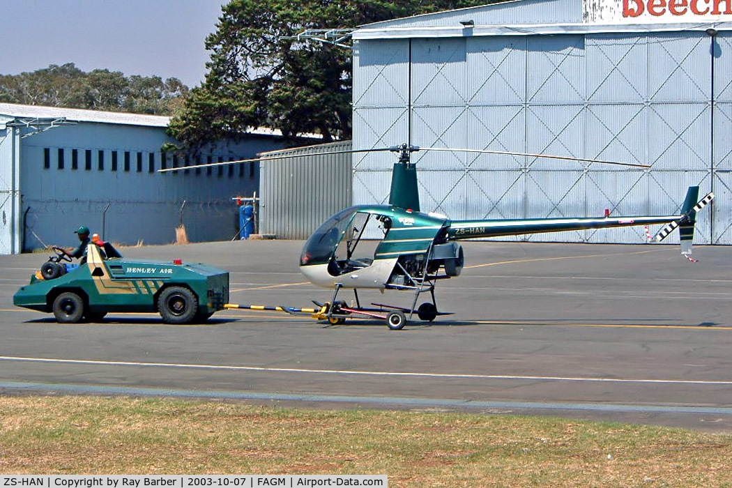 ZS-HAN, Robinson R22 Beta C/N 1500, Robinson R-22 Beta [1500] (Henley Air) Johannesburg-Rand~ZS 07/10/2003