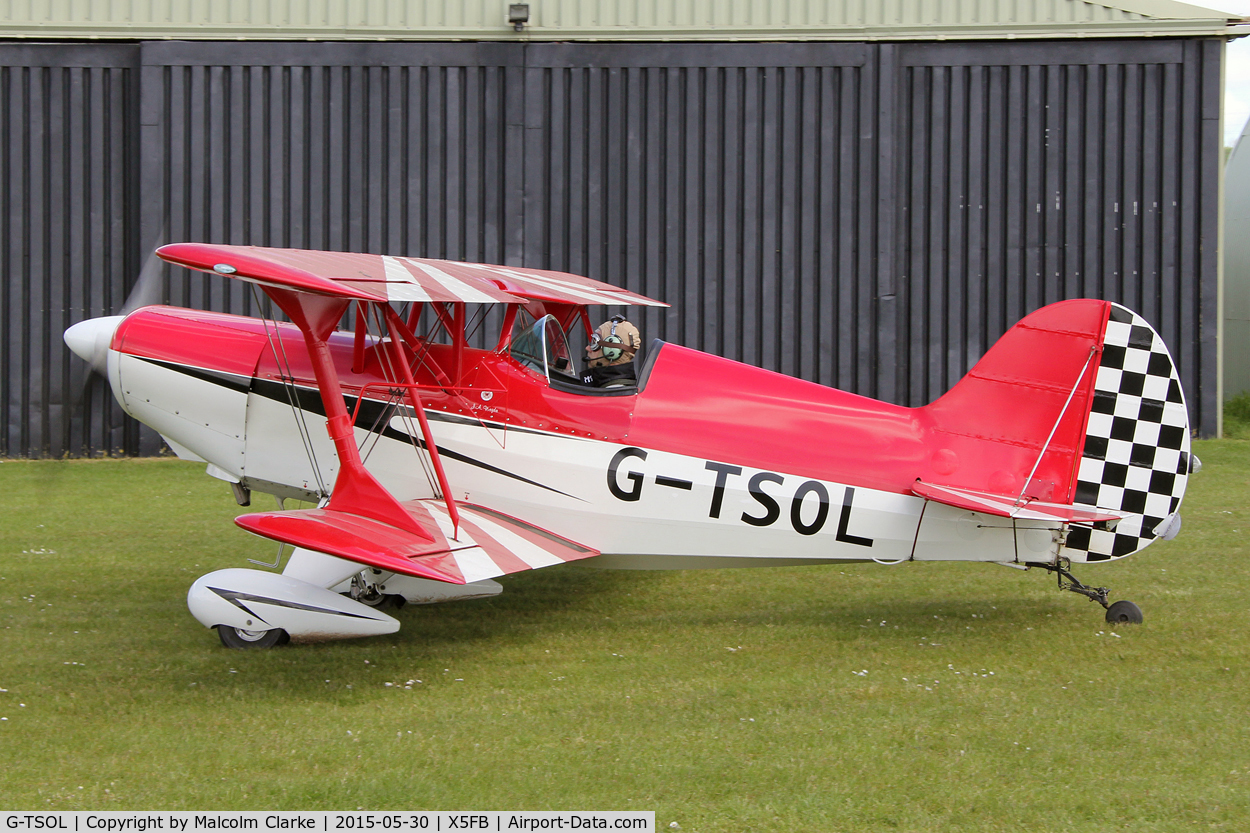G-TSOL, 1991 EAA Acro Sport I C/N PFA 072-11391, EAA Acro Sport at Fishburn Airfield UK, May 30th 2015.