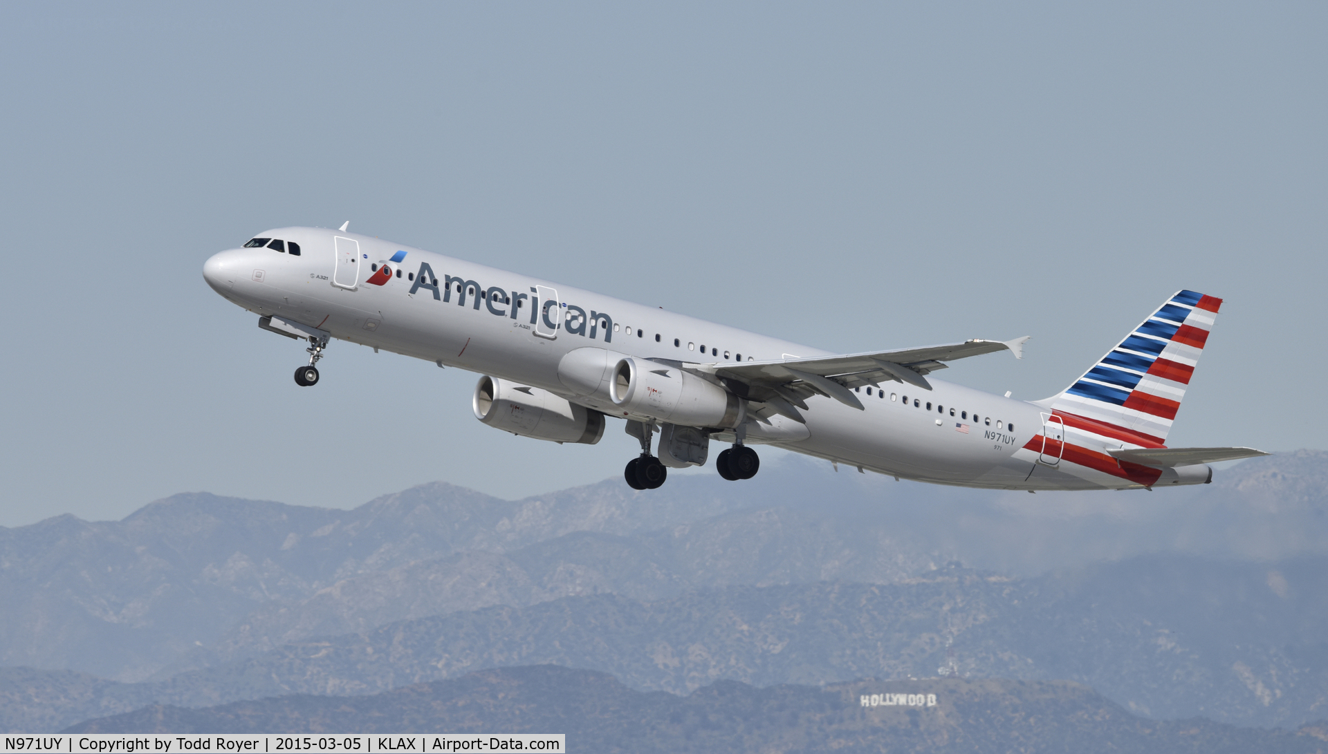 N971UY, 2014 Airbus A321-231 C/N 6249, Departing LAX