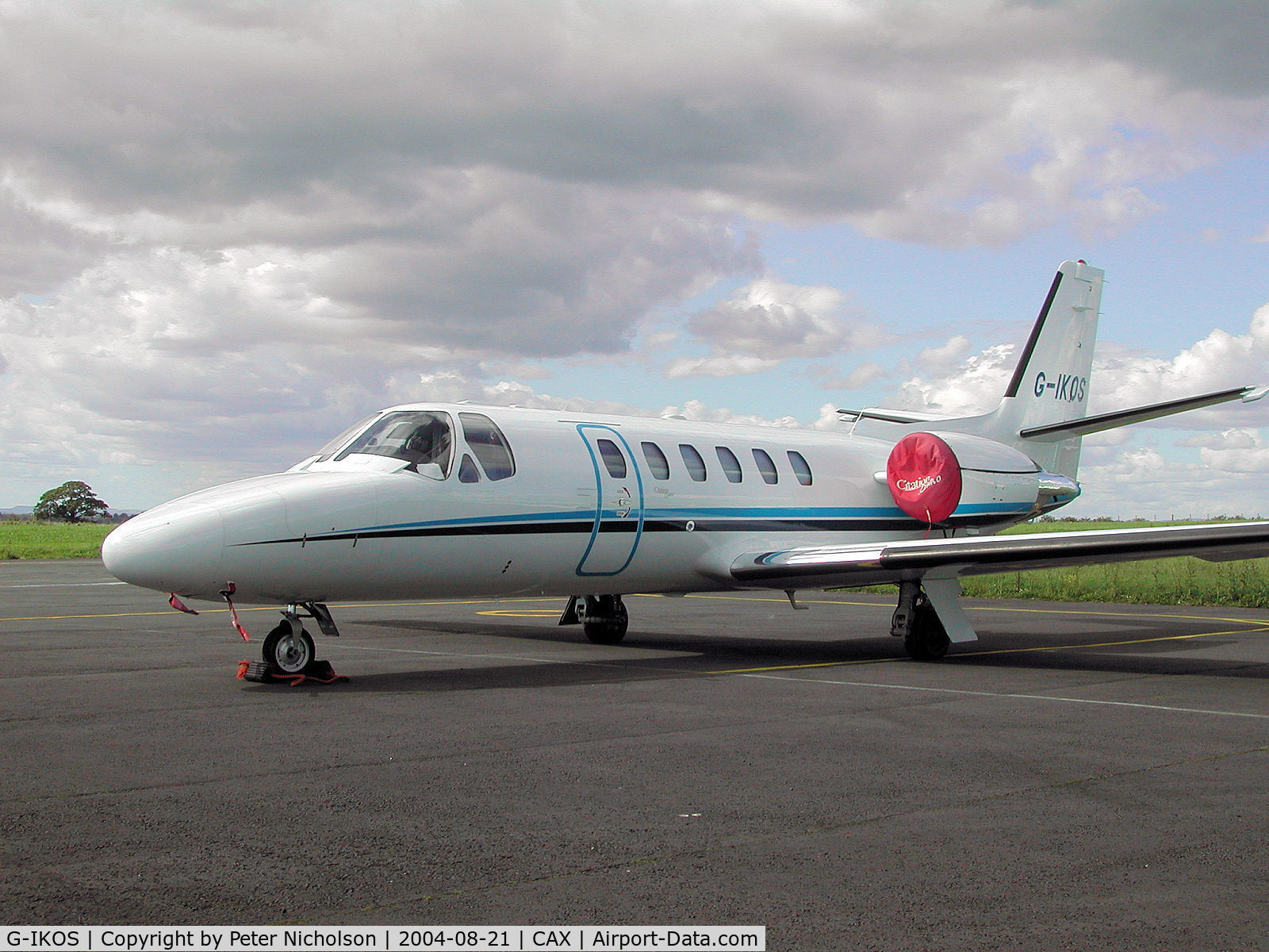 G-IKOS, 2001 Cessna 550 Citation Bravo C/N 550-0957, Another view of this Cessna 550 Citation Bravo which visited Carlisle in the Summer of 2004.