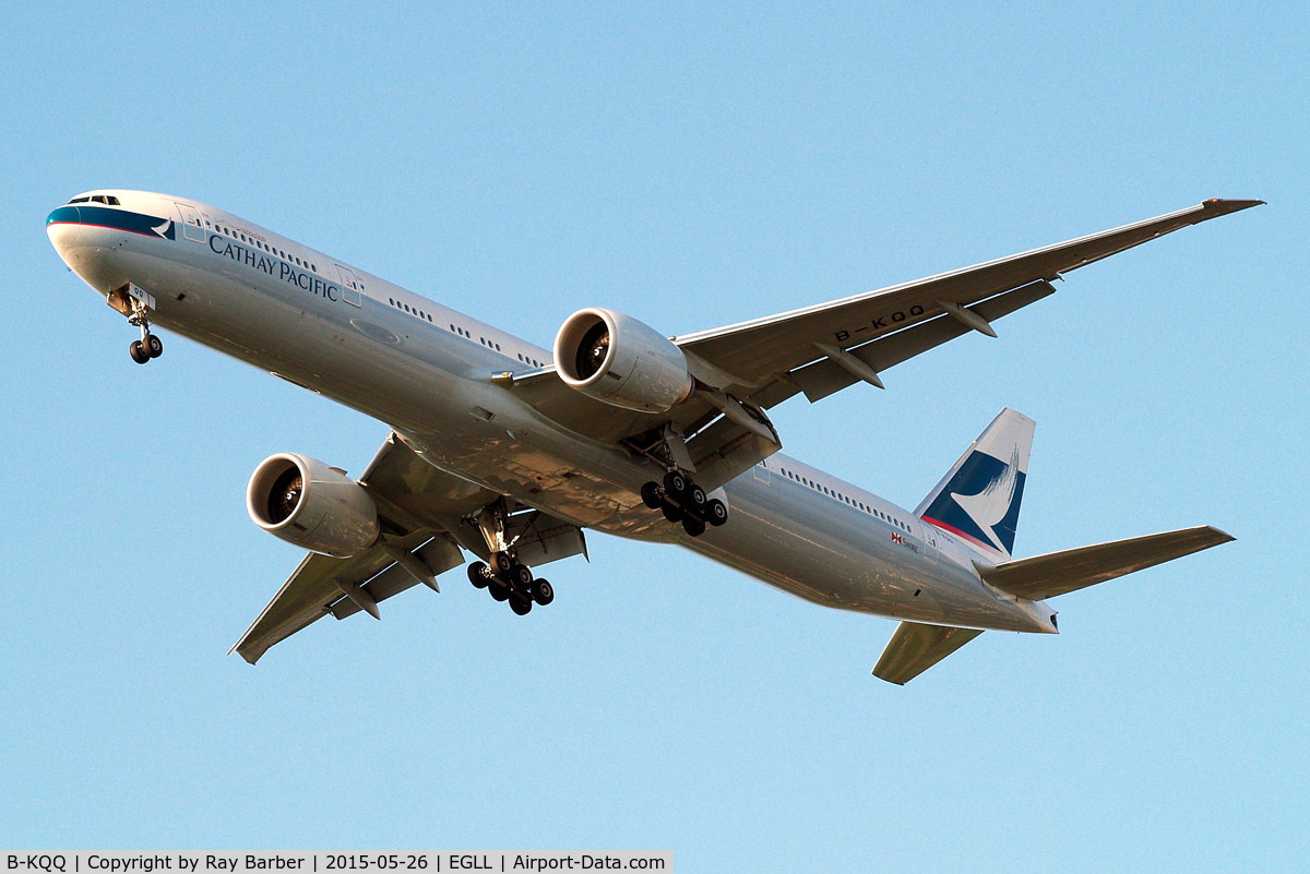 B-KQQ, 2014 Boeing 777-367/ER C/N 41762, Boeing 777-367ER [41762] (Cathay Pacific Airways) Home~G 26/05/2015. On approach 27R.