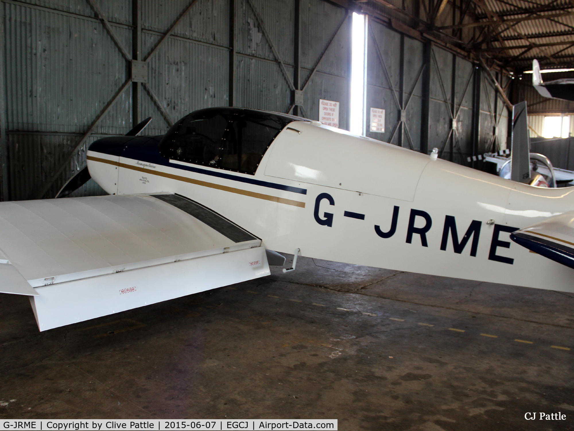 G-JRME, 2009 Jodel D-140E Mousquetaire IV C/N 444/PFA 251-13155, Close-up hangared at Sherburn EGCJ