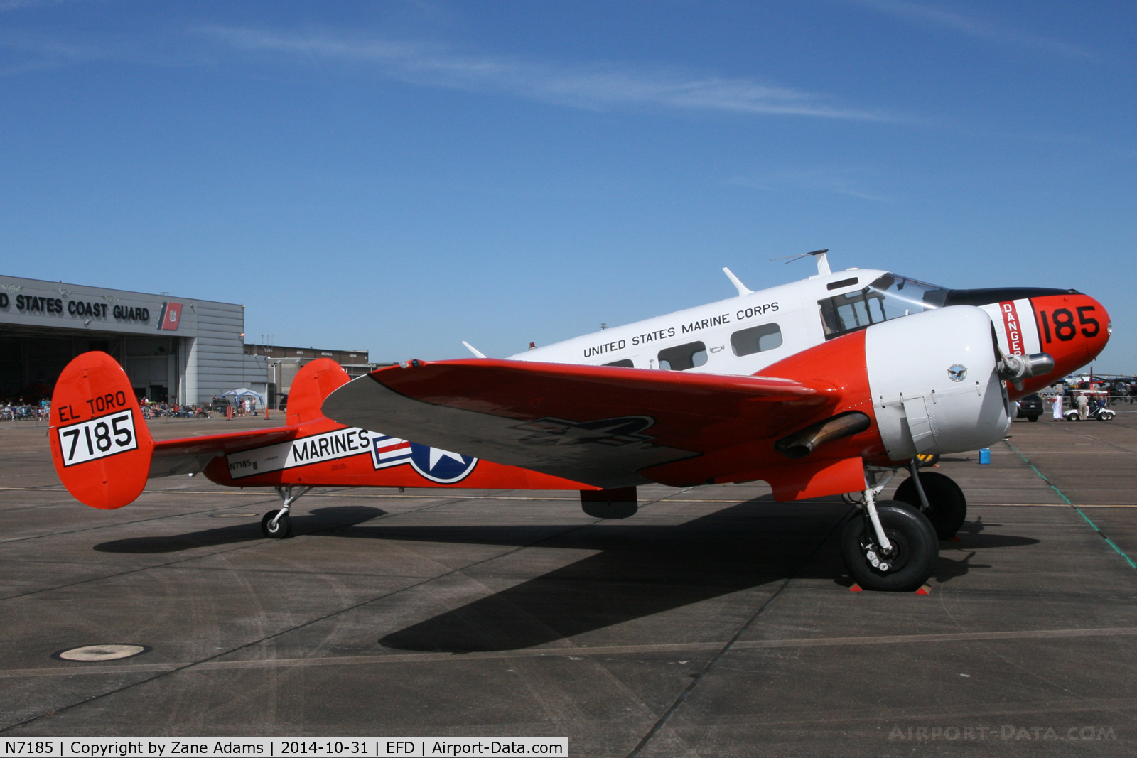 N7185, 1952 Beech Expeditor 3NM (D18S) C/N CA-104, At the 2014 Wings Over Houston Airshow