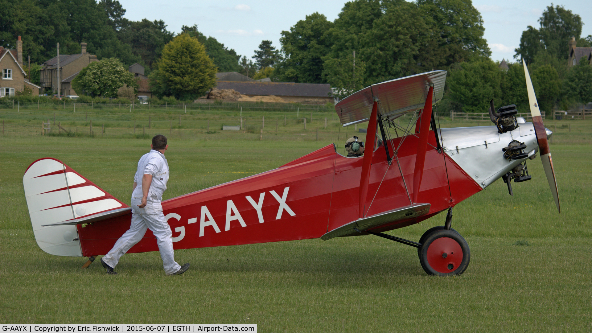 G-AAYX, 1930 Southern Martlet C/N 202, 2. G-AAYX preparing to display at The Shuttleworth Flying Day and LAA Party in the Park.