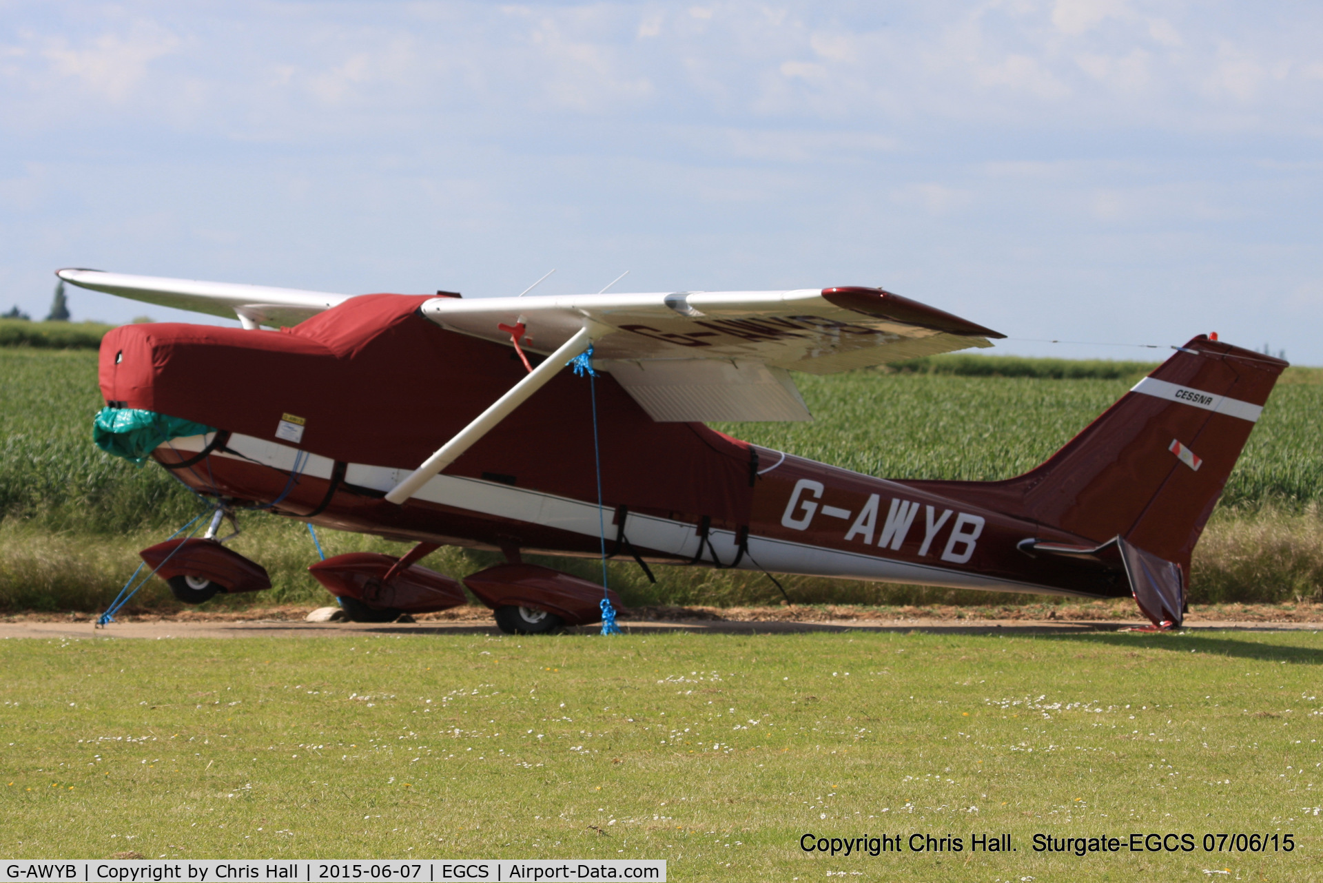 G-AWYB, 1969 Reims FR172F Reims Rocket C/N 0075, parked at Sturgate