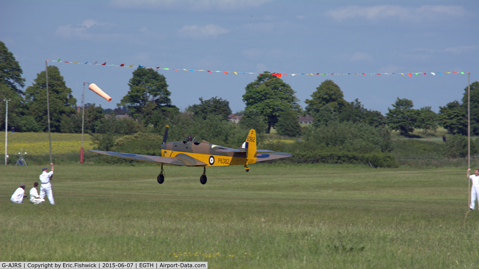 G-AJRS, 1939 Miles M14A Magister C/N 1750, 44. G-AJRS Barnstorming at The Shuttleworth Flying Day and LAA Party in the Park, June 2015.