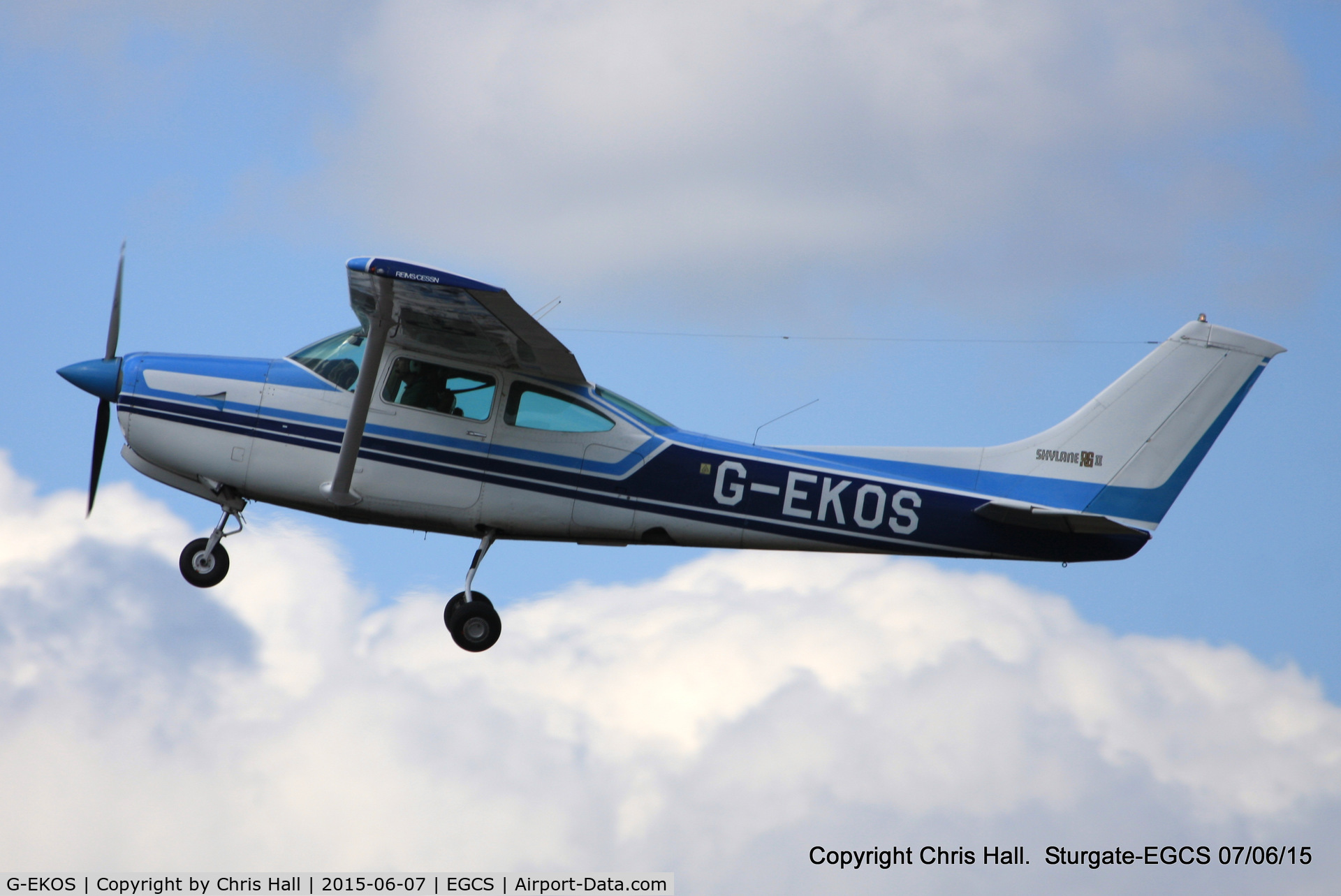 G-EKOS, 1978 Reims FR182 Skylane RG C/N 0017, at the Sturgate Summer flyin